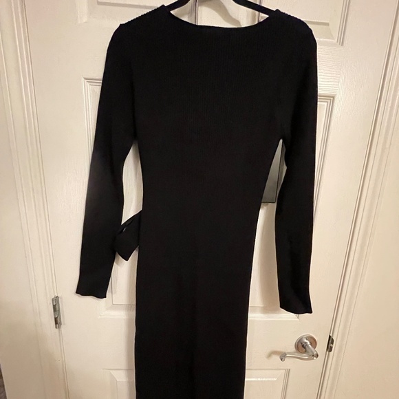 Dynamite Bardot Sweater Dress Black - Picture 3 of 4